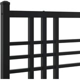  Metalno zamjensko uzglavlje crno 200 cm | shoptok.hr