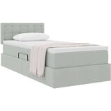  Postelja s shranjevanjem Svetlo siva 90 x 190 cm Žamet, (5000100664) | Shoptok.si