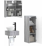  Set ormarića za kupaonicu 4 pcs Siva Sonoma 43 x 11,5 x 60,5 cm | shoptok.hr