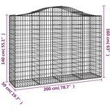  Gabionska košara s lukom 200x50x140/160 cm pocinčano željezo | shoptok.hr