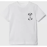 Adidas Otroška bombažna kratka majica bela barva