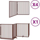 vidaXL Vrata za pse s vratašcima 12 panela sklopiva 960 cm drvo topole | shoptok.hr
