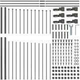  Vrtna Ograda 6 pcs Siva 170 x 215 cm Čelik s prahom premazan | shoptok.hr