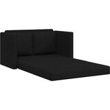 Podni kauč na razvlačenje 2-u-1 crni 112x174x55 cm od tkanine | shoptok.hr