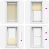 vidaXL Plisirana roleta krem 80x100 cm širina tkanine 79,4 cm | shoptok.hr