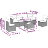  7-dijelni set vrtnih sofa od poliratana s jastucima crni | shoptok.hr