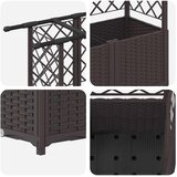 Povišeni krevet s mrežom i krovom Smeđa 163,5 x 40 x 138 cm PP | shoptok.hr