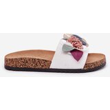 Boto Women Slippers With Flowers On Cork Platform White Zinrosa | ePonuda.com