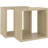 vidaXL kockaste zidne police 2 kom boja hrasta sonome 26 x 15 x 26 cm - sonoma hrast 26 x 15 x 26 cm 2 1 | shoptok.hr