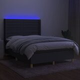  box spring s madracem LED tamnosivi 140x190 cm tkanina | shoptok.hr