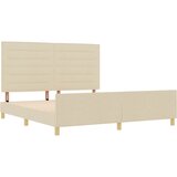  Krevetna konstrukcija s uzglavljem Krema 180 x 200 cm tkanina | shoptok.hr