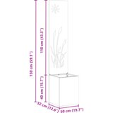 vidaXL Vrtno korito z dekorativno ploščo Črna 32 x 140 cm Mnogi jeklo | Shoptok.si