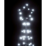 vidaXL Osvetljena novoletna jelka stožec 200 LED hladno bela 182 cm | Shoptok.si
