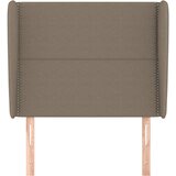  Uzglavlje s ušima smeđesivo 103x23x118/128 cm od tkanine | shoptok.hr