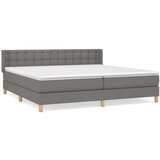  Box spring postelja z vzmetnico temno siva 180x200 cm blago, (20899481) | Shoptok.si