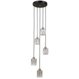  ITALUX PND-40813-5R-BK-HBR - Luster na sajli TORNO 5xE14/40W/230V crna/zlatna | Eponuda.com