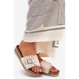 Boto Women Sandals On Platform With Buckle And Studs Beige Nusithia | shoptok.hr