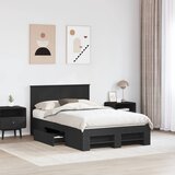  Krevetna konstrukcija Crna 137 x 203 cm Konstruirano drvo | shoptok.hr