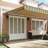  Skrovita tenda Zelena i žuta 600 × 300 cm Tkanina i Aluminij | shoptok.hr
