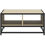  Stolić za kavu boja hrasta sonome 60,5x60,5x30 cm drvo i metala | shoptok.hr