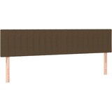 Maison Chic Posteljno vzglavje - Vzglavna omarica 2 kosa temno rjav 100x5x78/88 cm blago, (22077028) Cene