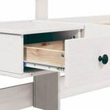  Krevetna konstrukcija Bijelo 120 x 190 cm Čvrsto borovo drvo | shoptok.hr