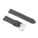  narukvica elegant relief kozna za smart watch 22mm crna Cene