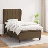 Krevet s oprugama i madracem tamnosmeđi 90 x 200 cm od tkanine | shoptok.hr