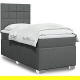 Maison Chic Box spring postelja - Vzmetna postelja z vzmetnico temno siva 90x200 cm blago SL16742, (21895893) | Shoptok.si