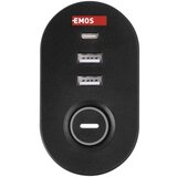  Produžni kabl sa stezaljkom za sto, 3 utičnice + 3x USB, 1,5m, crni | Eponuda.com