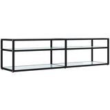 vidaXL TV omarica beli marmor 160x40x40,5 cm kaljeno steklo | Shoptok.si
