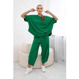 Kesi Włoski Cotton set blouse + trousers green | shoptok.hr
