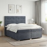  Boxspring krevet s madracem Tamnosiva 200 x 200 cm Baršun | shoptok.hr