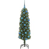 vidaXL Umestno božično drevo Zelena 150 cm PVC in Jeklo in Plastika | Shoptok.si