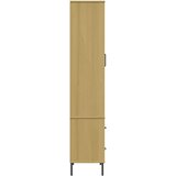  Regal za knjige smeđi 85 x 35 x 172,5 cm od masivnog drva OSLO | Eponuda.com