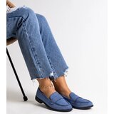 Gemre Blue moccasins with zirconia Mogha Cene