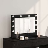  Ogledalo s LED svjetlima Crni hrast 60x45x18 cm | shoptok.hr