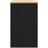 vidaXL Garažni ormar za odlaganje crni 60x51x85 cm masivne borovine | shoptok.hr