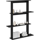  Polica zidna Crna 100 x 20 x 126 cm Konstruirano drvo | Shoptok.si