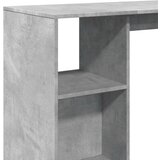 vidaXL Barski stol s policom boja betona 124x46x103,5 cm drveni | shoptok.hr