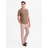 Ombre Men's fine-textured knit shirt - light brown | Shoptok.si