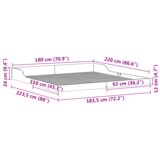 vidaXL Konstrukcija postelje Rjava 180 x 220 cm Trdna borovina | Shoptok.si