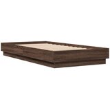  Okvir kreveta s LED svjetlima smeđa boja hrasta 75 x 190 cm | shoptok.hr