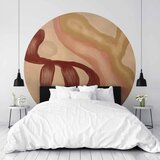  Okrugla fototapeta - Colorful shapes – worn-out figures in lime wash technique 280x280 | shoptok.hr