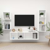 TV 4-dijelni set ormarića bijeli od iverice | shoptok.hr