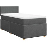 Krevet box spring s madracem tamnosivi za 1 osobu tkanine | Eponuda.com