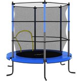  Trampolin sa sigurnosnom mrežom okrugli 140 x 160 cm plavi | shoptok.hr