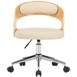 vidaXL Vrtljivi jedilni stoli 6 kosov krem ukrivljen les in um. usnje, (20764103) | Shoptok.si