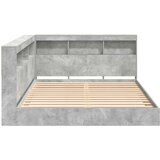  Krevet s policama Beton siva 160 x 200 cm Konstruirano drvo | shoptok.hr