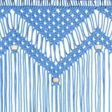  Zavjesa s makrameom plava 140 x 240 cm pamučna | shoptok.hr